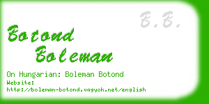 botond boleman business card